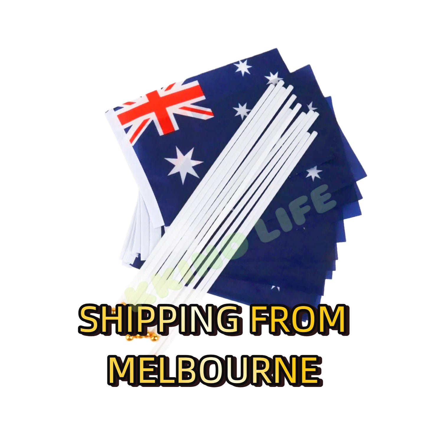 10 Pcs Small Hand Waver Australia Flags Australia Day Heavy Duty Outdoor Flags