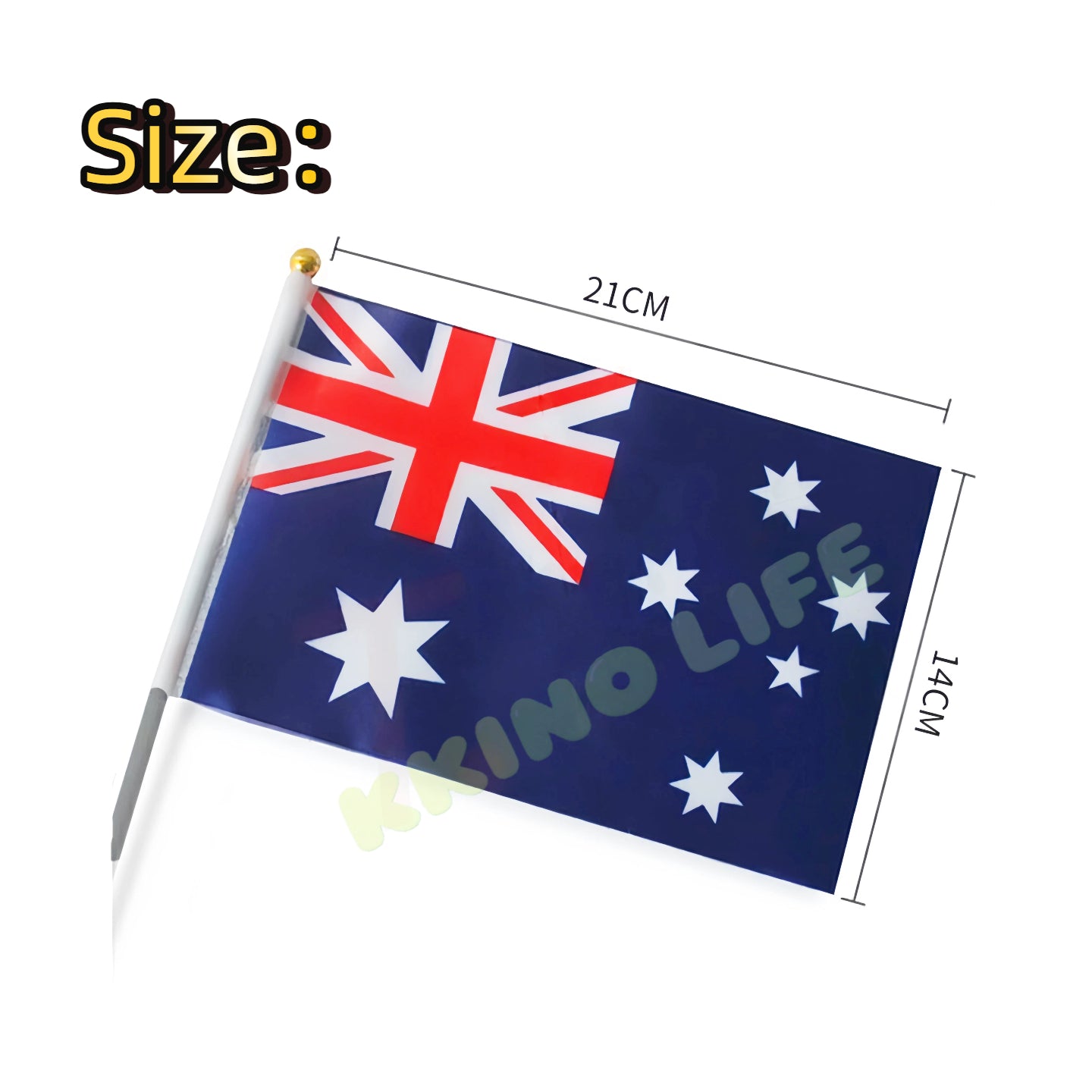 8 Pcs Small Hand Waver Australia Flags Australia Day Heavy Duty Outdoor Flags