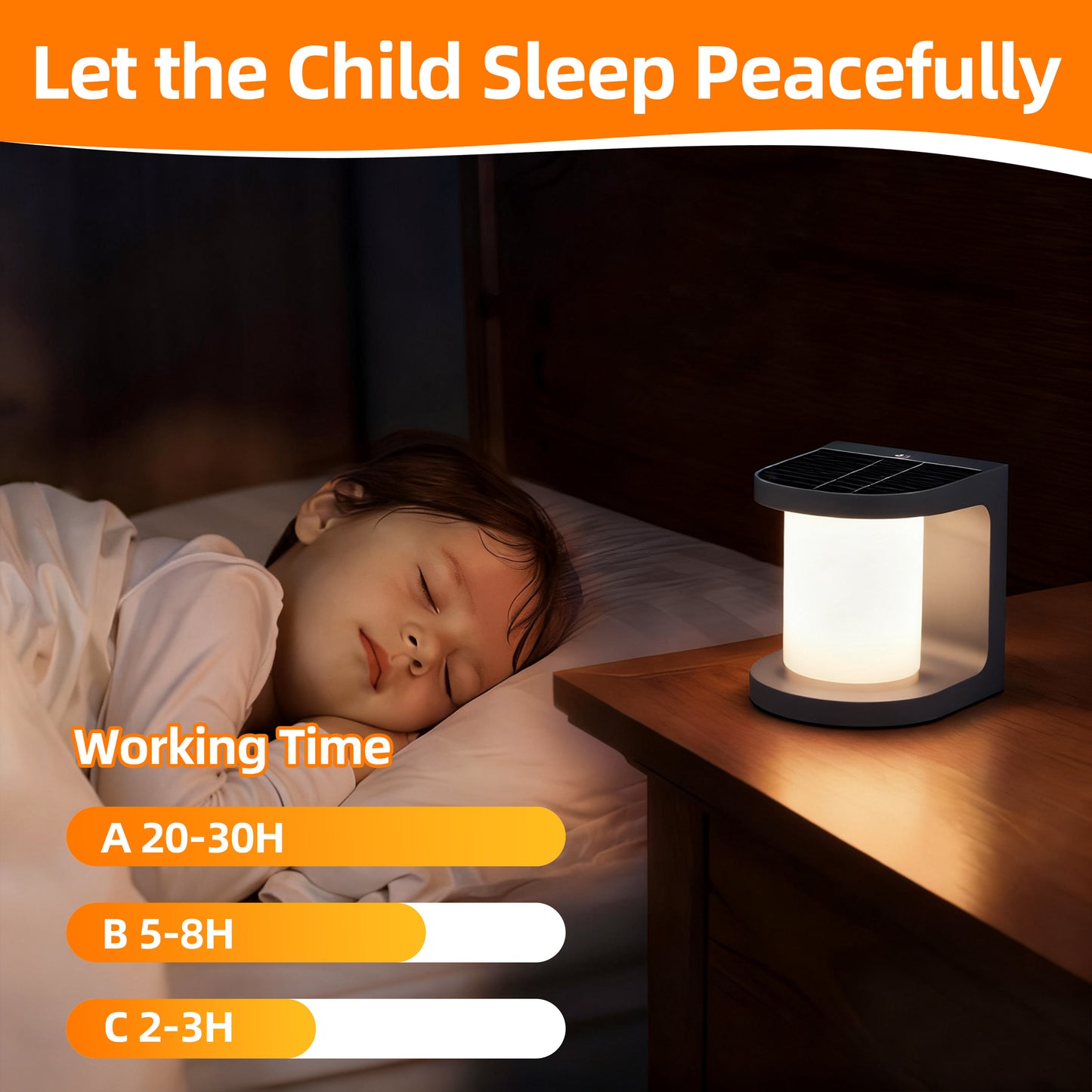 AULLA BRIGHT Solar LED Light Black Lamp Garden Light Lawns Light & Kids Night Light