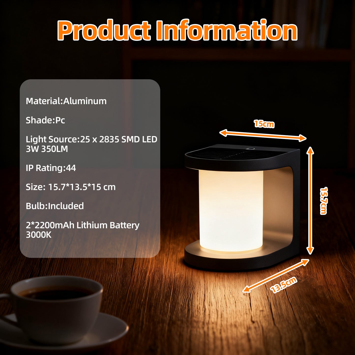 AULLA BRIGHT Solar LED Light Black Lamp Garden Light Lawns Light & Kids Night Light