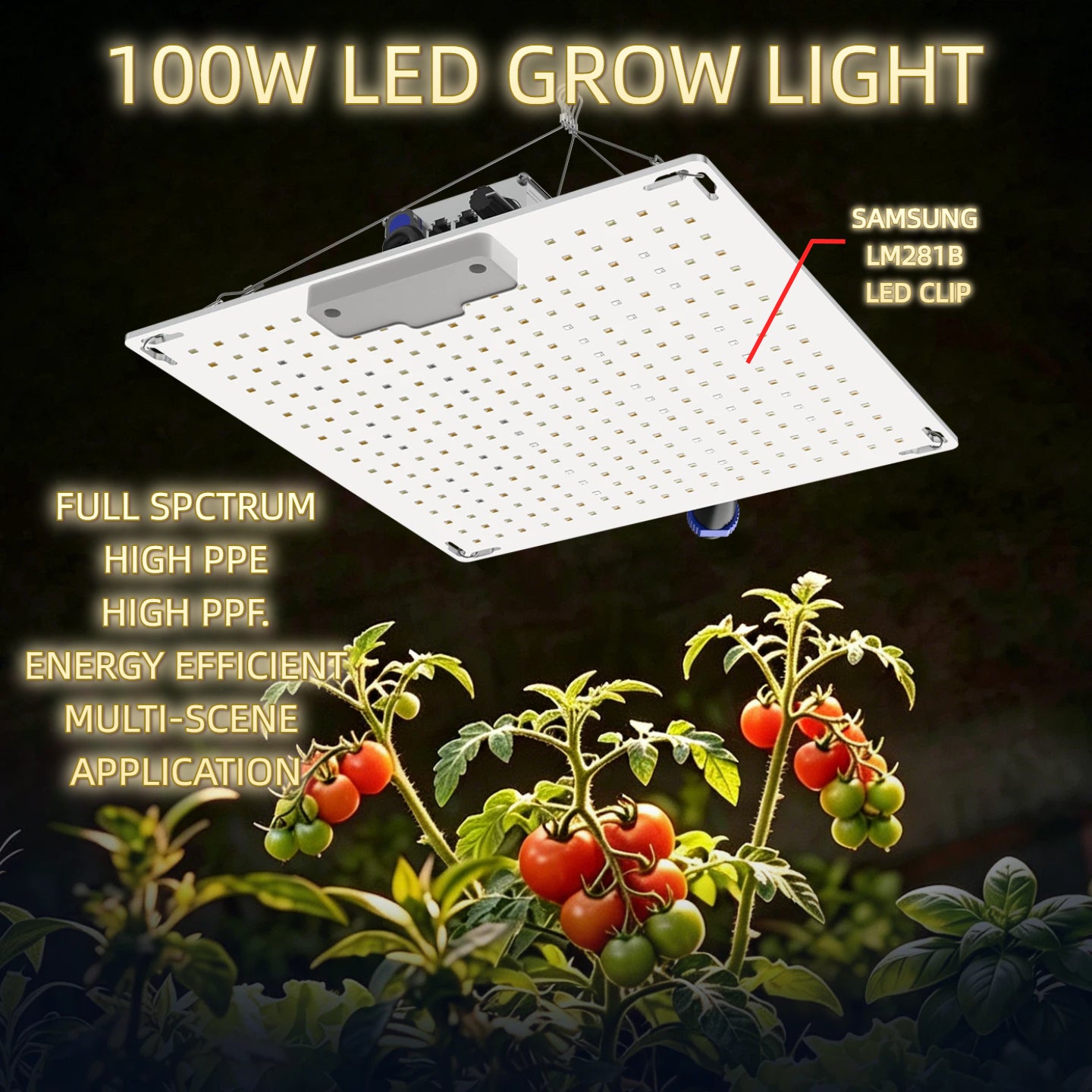 KKINO LIFE Samsung 281B 100W Full Spectrum LED Grow Light Indoor Plant Veg Hydroponics