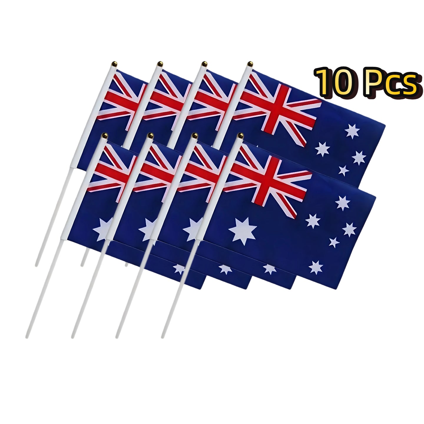 10 Pcs Small Hand Waver Australia Flags Australia Day Heavy Duty Outdoor Flags