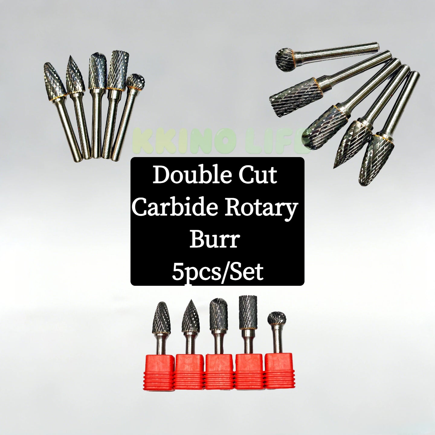 1x 6mm Shank 12mm Head Tungsten Carbide Rotary Burr Bur Die GrinderBit 1/2 Inch