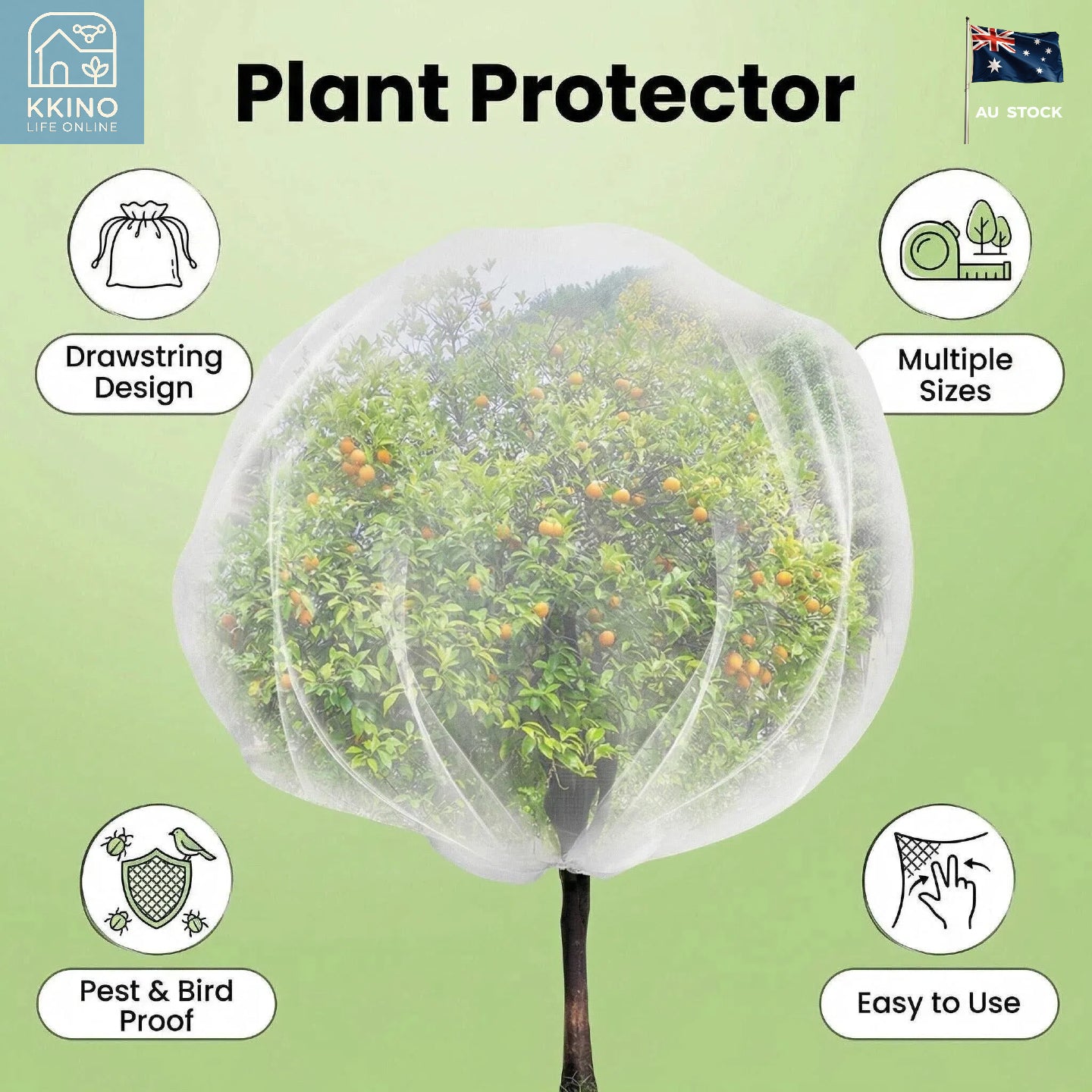 Fruit Fly Net Insect Mesh Garden Netting Vegetable Plant Protection Cover 7 Size