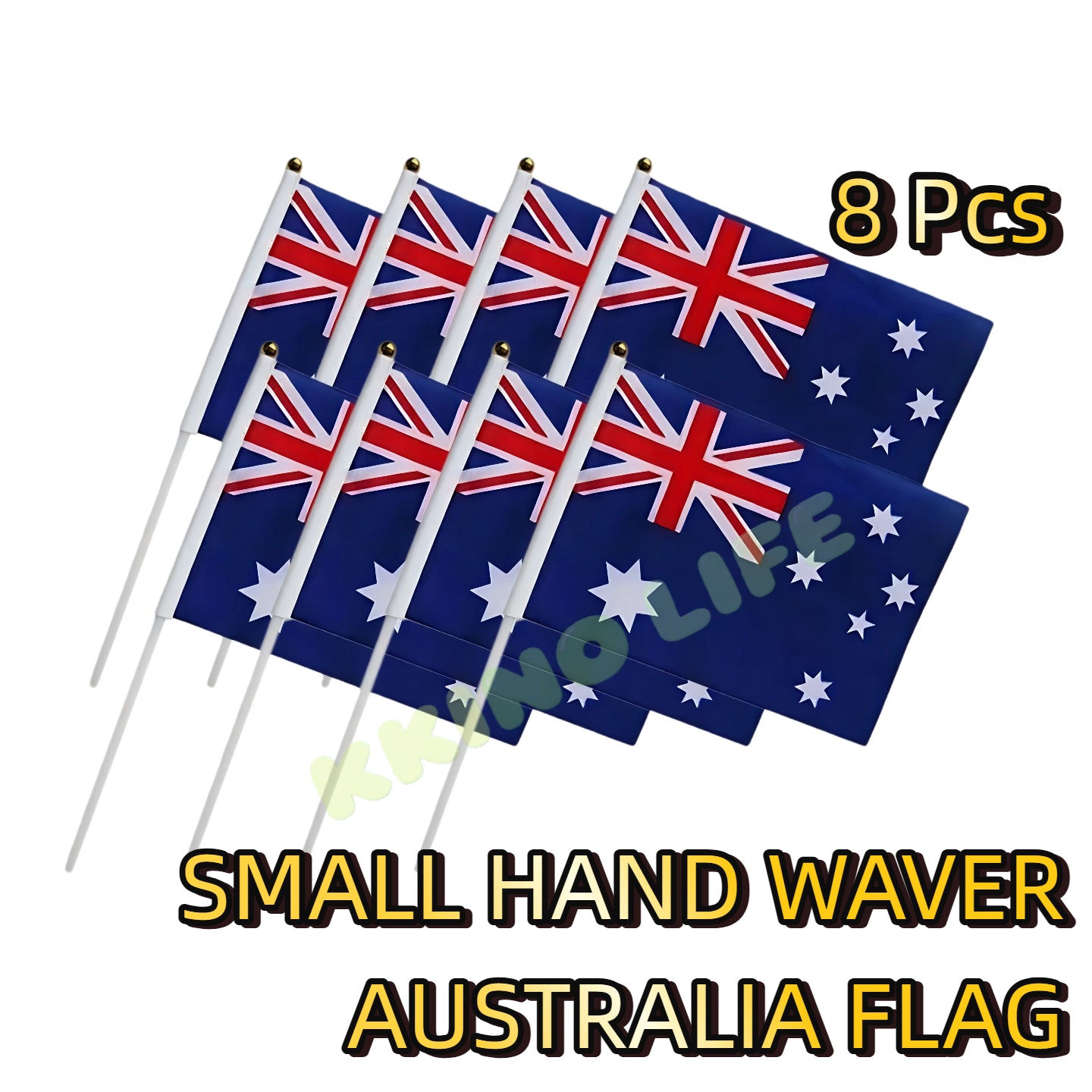 8 Pcs Small Hand Waver Australia Flags Australia Day Heavy Duty Outdoor Flags