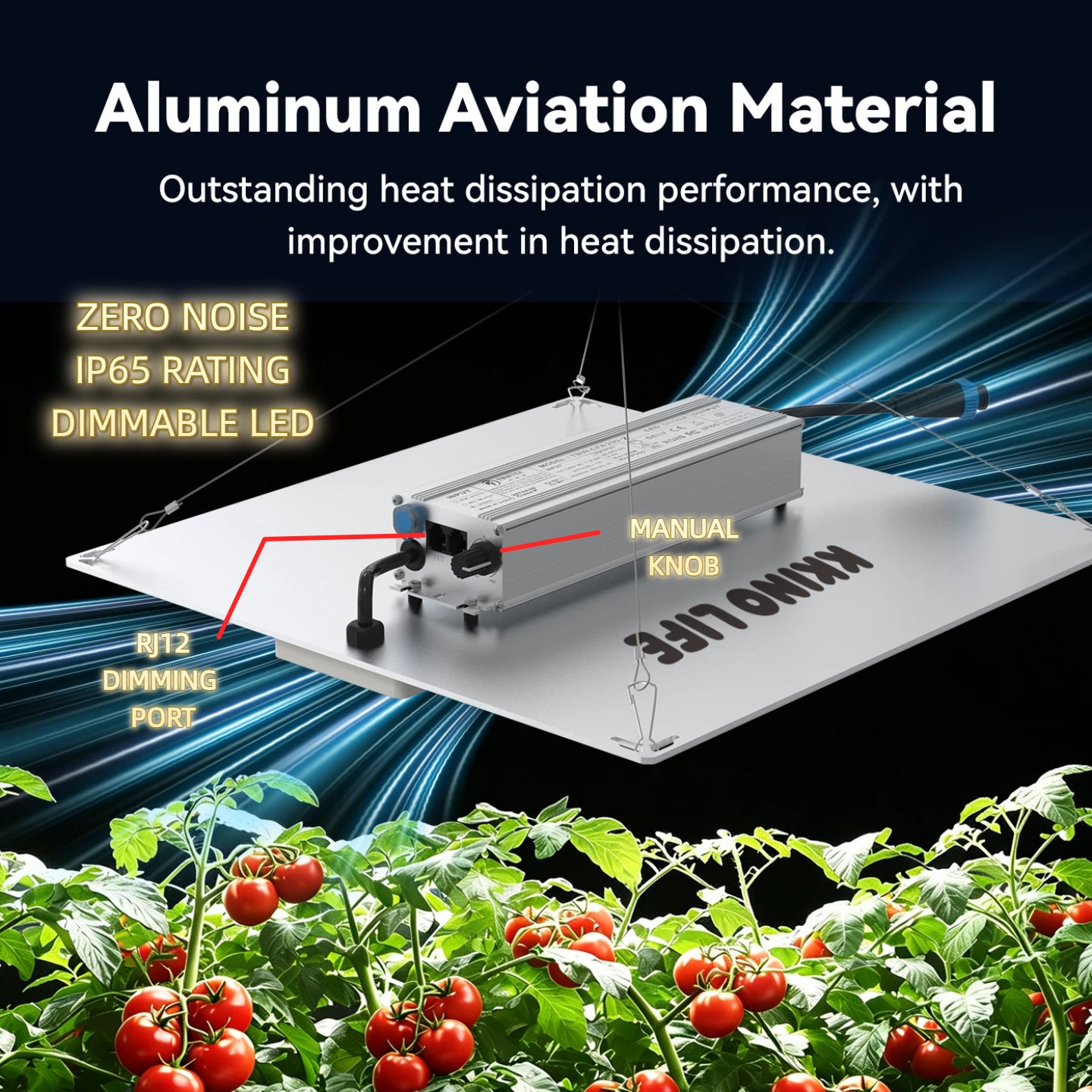 KKINO LIFE Samsung LM281B 200W Full Spectrum LED Grow Light Indoor Plant Veg