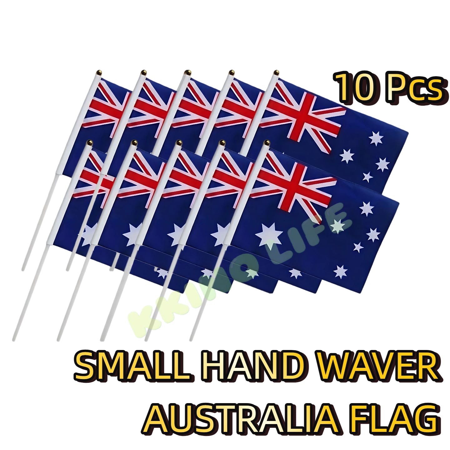 10 Pcs Small Hand Waver Australia Flags Australia Day Heavy Duty Outdoor Flags