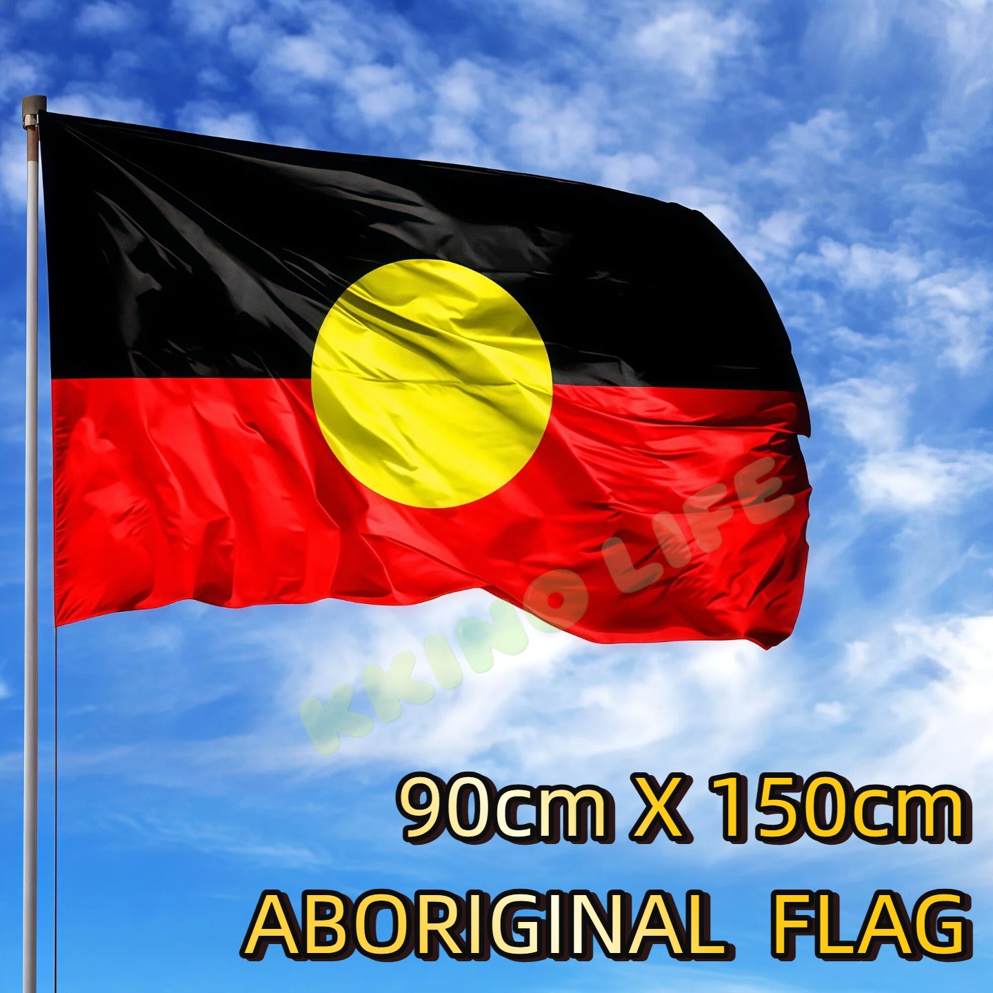 Australian Aboriginal Flag Large 90x150cm Aussie Australian Day Heavy Duty Outdoor