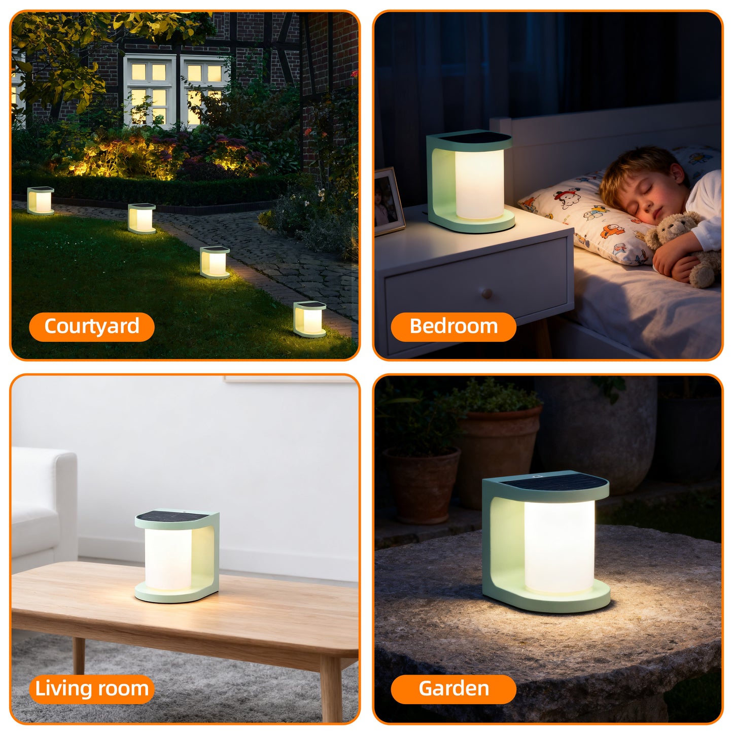 AULLA BRIGHT Solar LED Light Grreen Lamp Garden Light Lawns Light & Kids Night Light