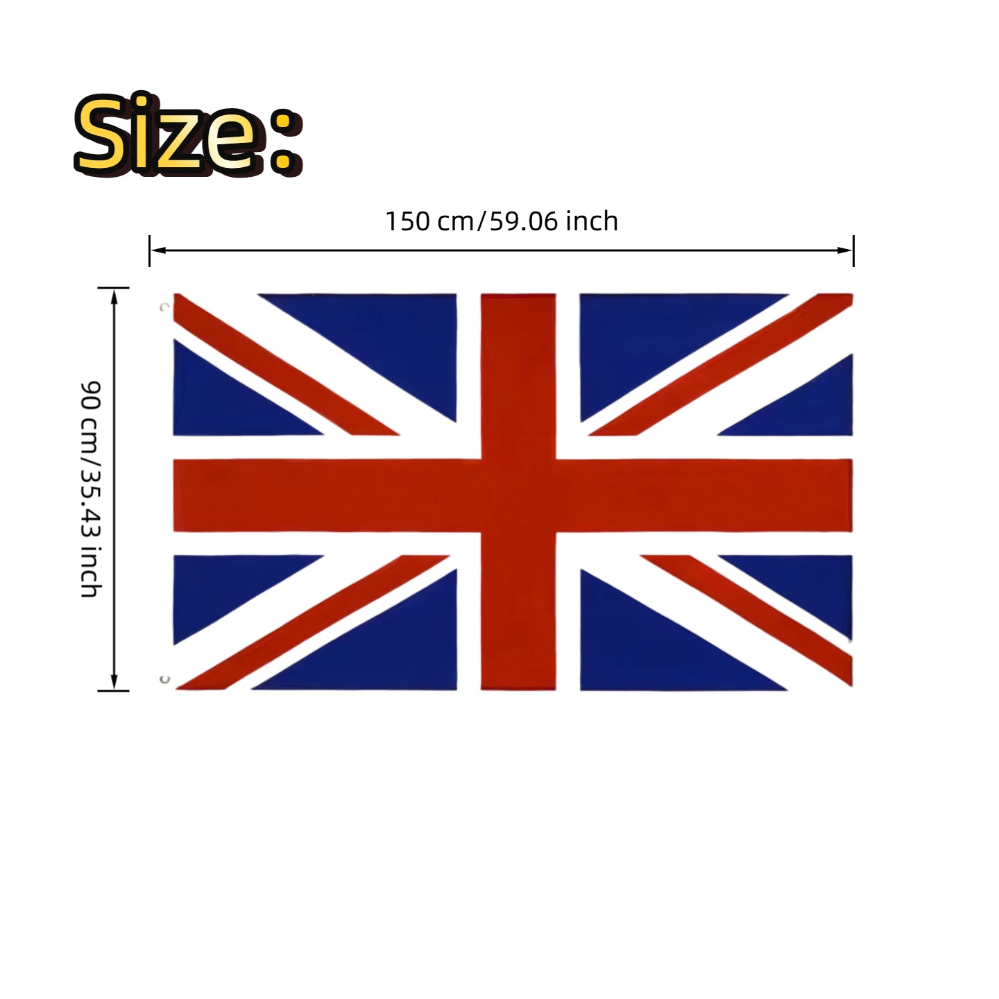 UK Union Jack Flag 90x150cm United Kingdom Flag Heavy Duty Polyester Indoor Outdoor Banner
