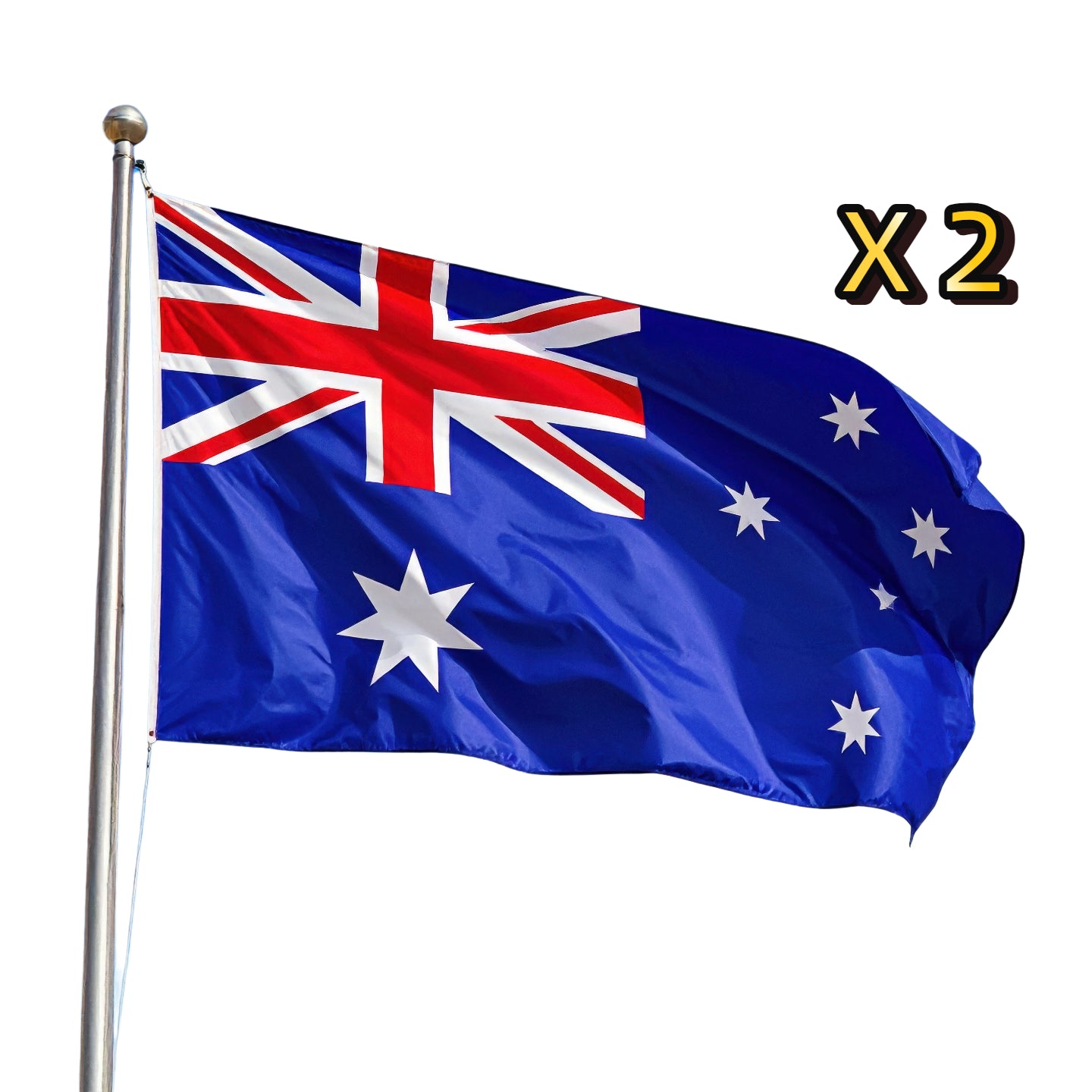 2X Australian Flag Large 90x150cm OZ Aussie Australian Day Heavy Duty Outdoor