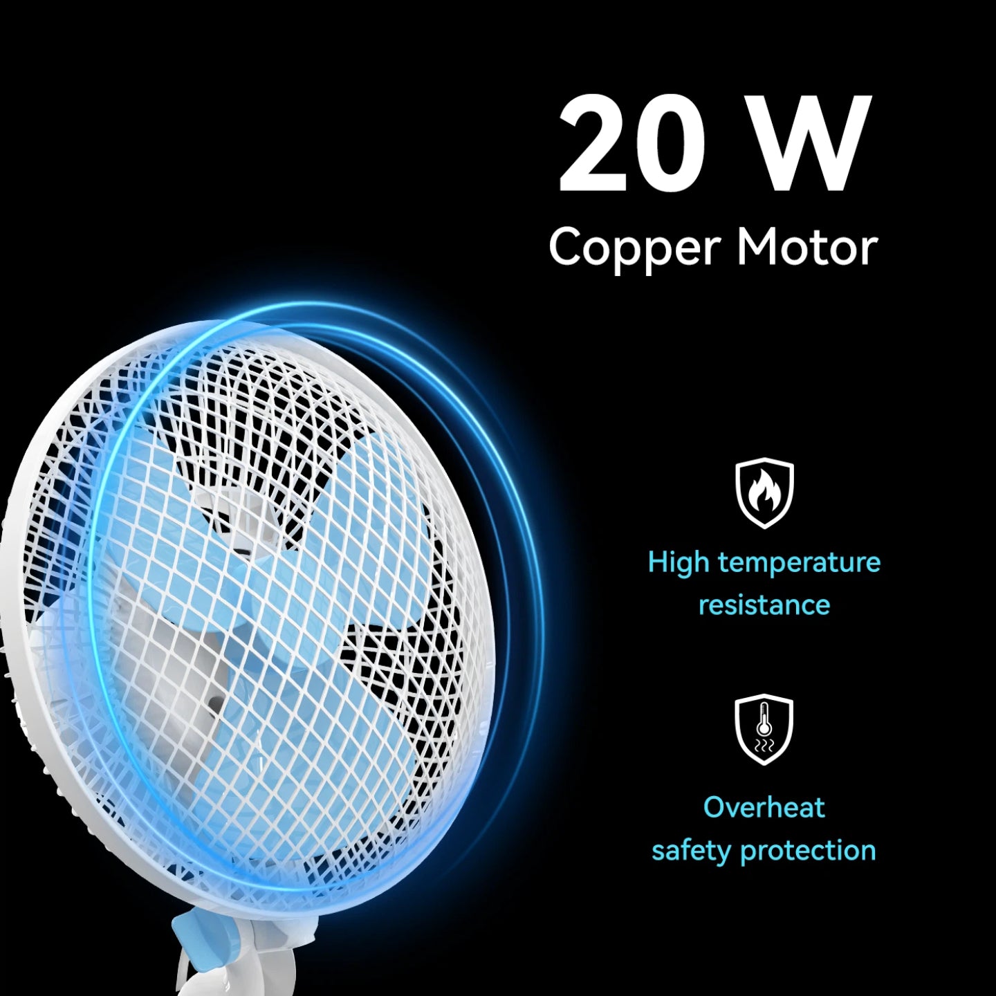 KKINO LIFE 2 in 1 Hydroponics 2 Speed Oscillating Clip Fan Grow Tent Office Fan