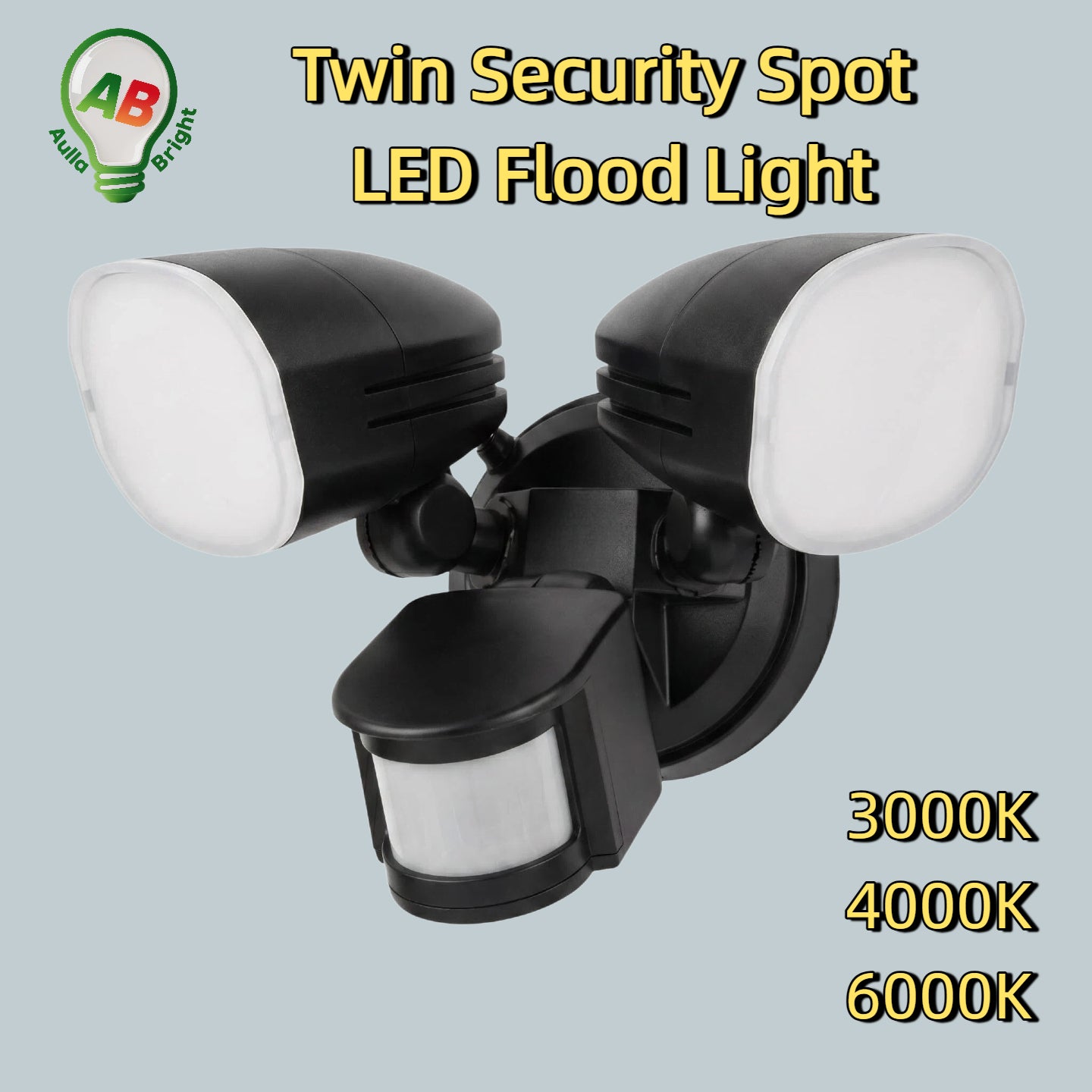 26W LED Double Twin Security Garage Spot Flood Light Outdoor Sensor Spotlight