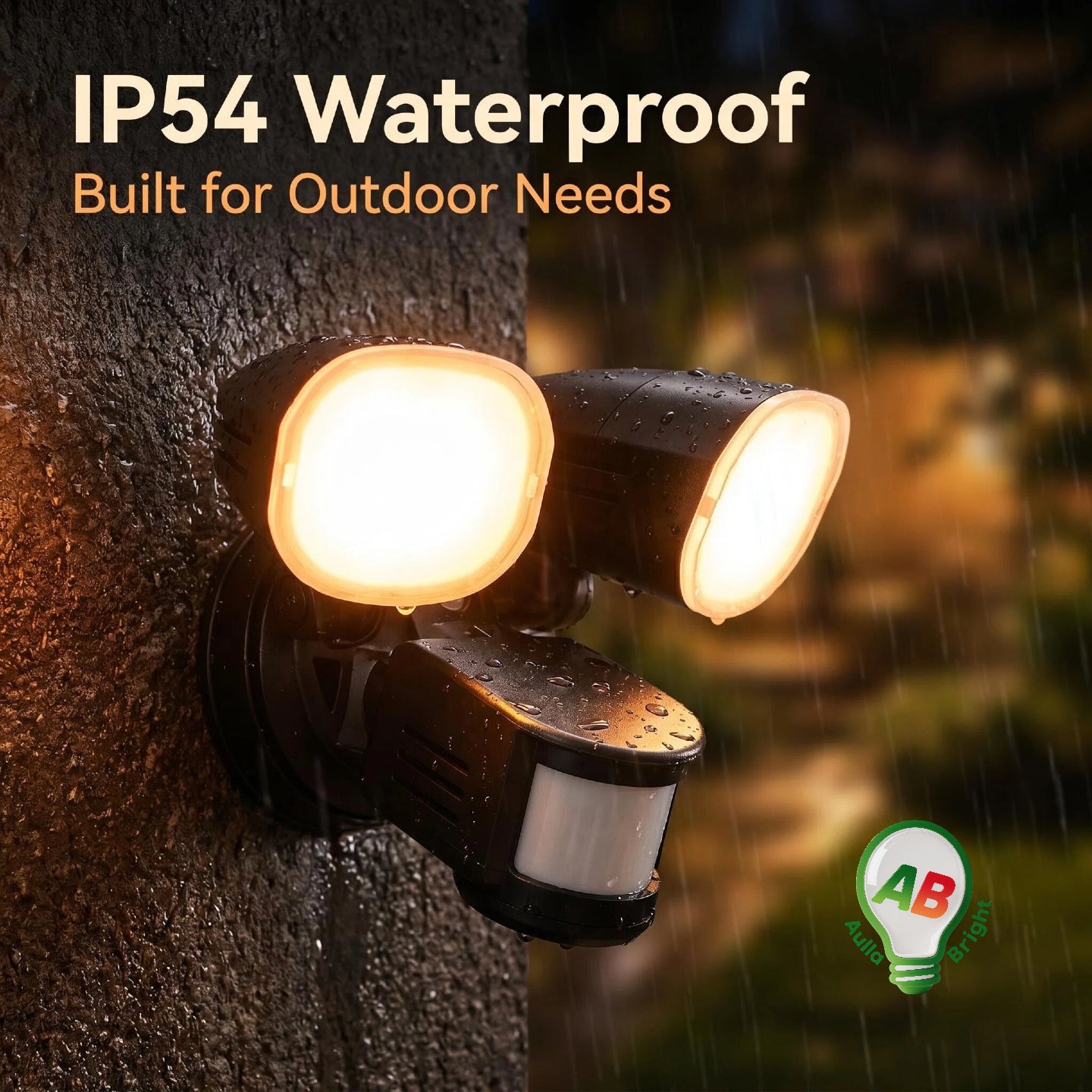 26W LED Double Twin Security Garage Spot Flood Light Outdoor Sensor Spotlight
